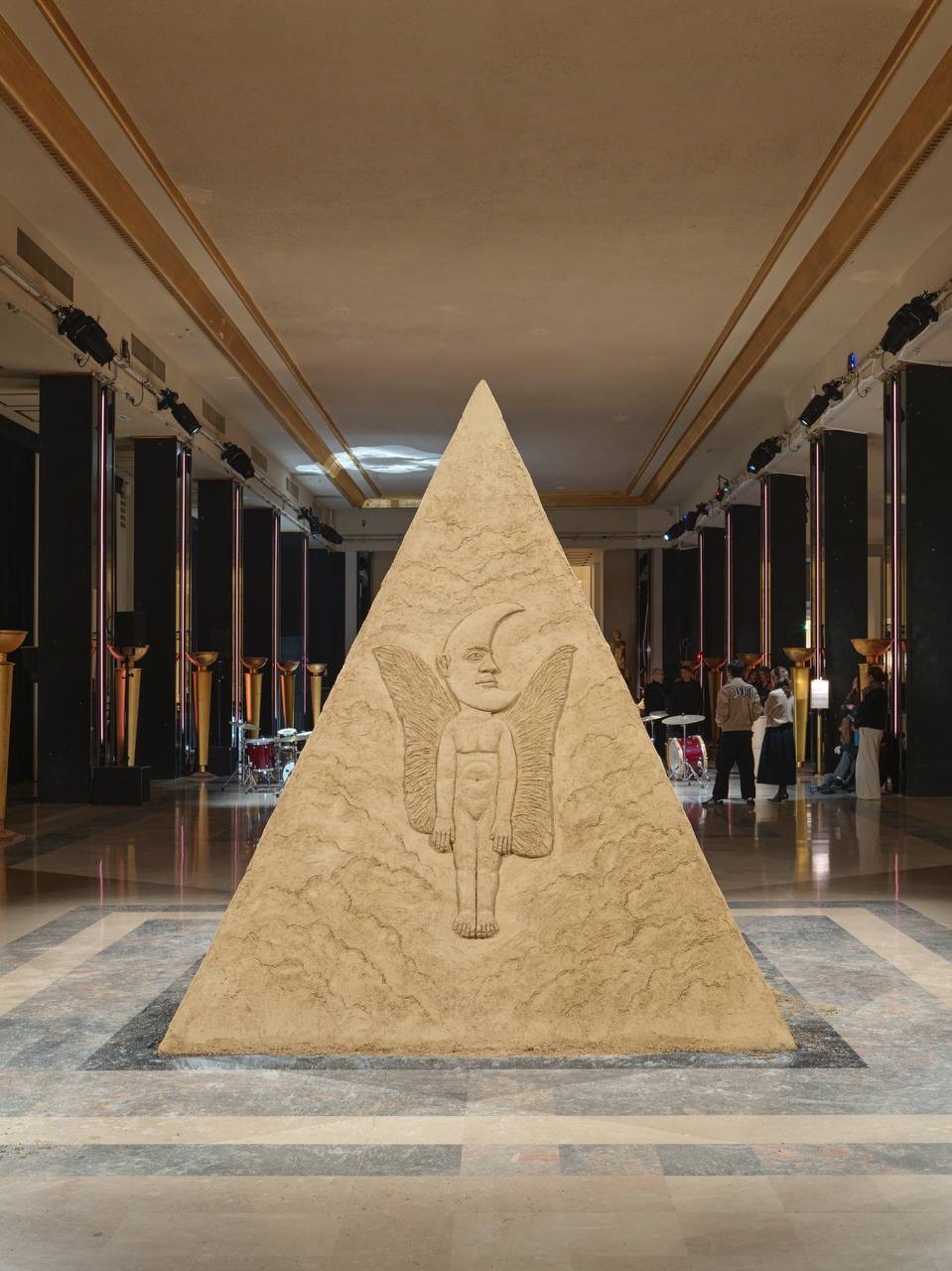 Pyramide sand installation, view two
